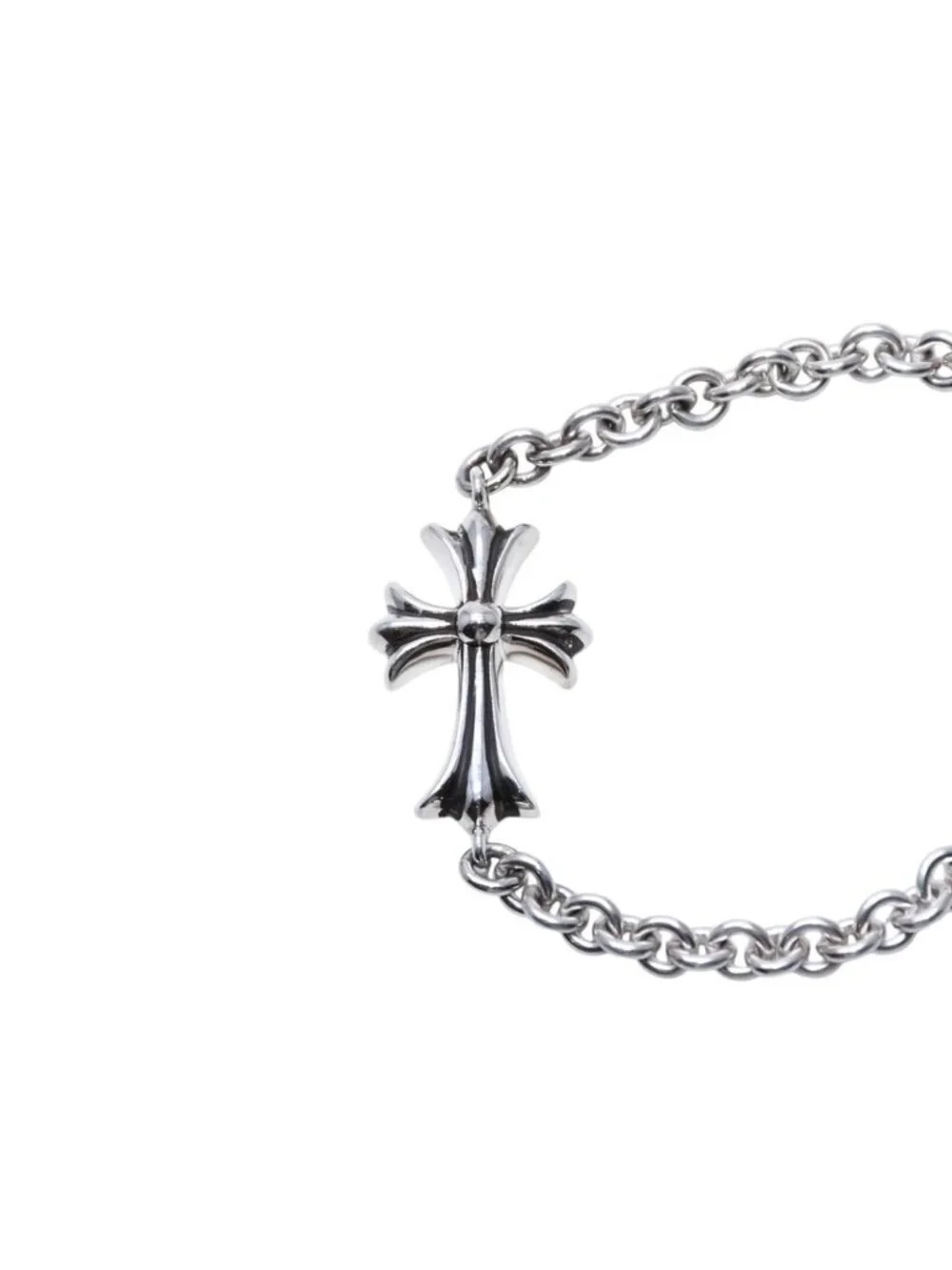 Chrome Hearts Tiny CH Cross Chain Bracelet 925 Sterling Silver NE
